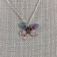 Classic Butterfly Necklace Rose 17"