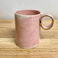 Speckled and Marble Tall Pink Mug