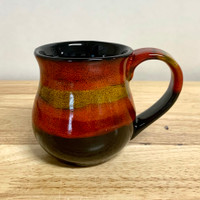 Handmade Pottery Dantes Red Mug 10 oz