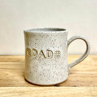 Handmade Pottery "Dad" Mug Vanilla White