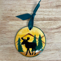 Handmade Painted Ceramic Ornament Moose