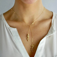 Handmade Dust Tie Necklace 14K Gold Filled