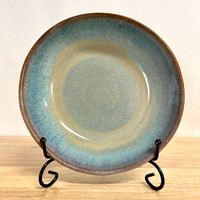 Handmade Stoneware Rainbow Pasta Plate