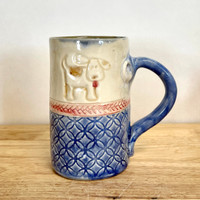  Handmade Pottery Mug Dog Collection