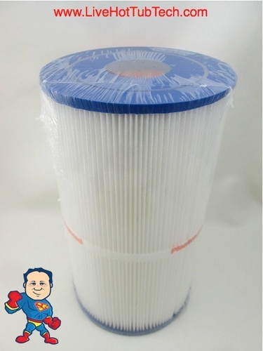 Filter Cartridge Hotspring 30sqft 10 1/2" Tall x 6"Wide X 10-1/2" and has (2) 1 15/16" holes top & bottom