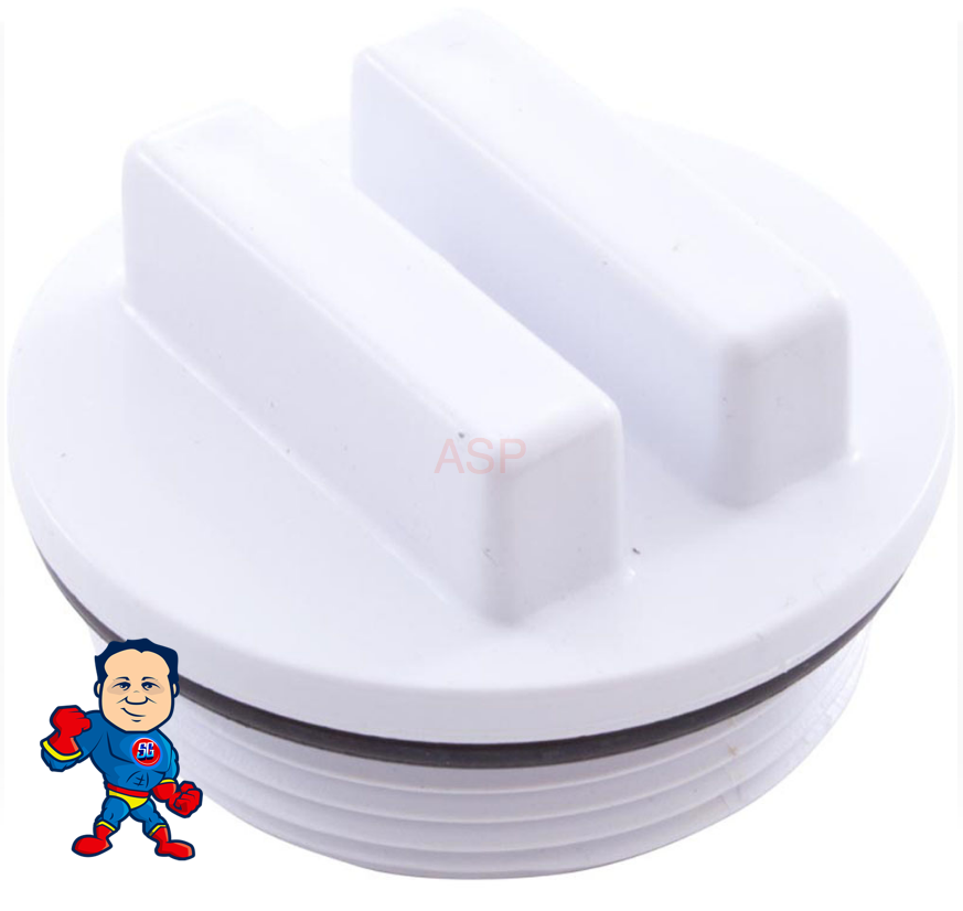 Pool Wall Return Drain Plug 1 1/2" mpt w/ORing CMP