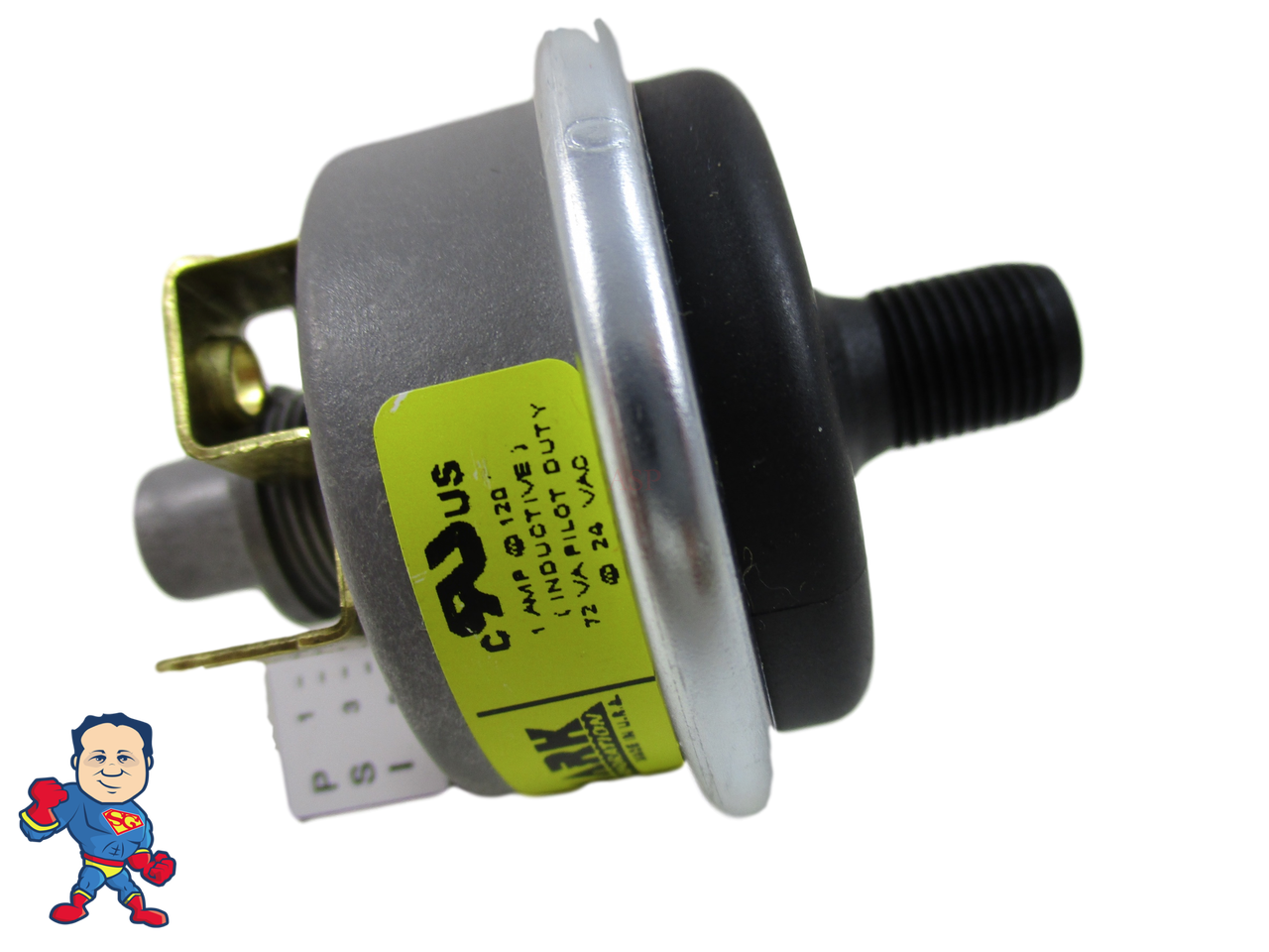 Pressure Switch 3903DF, 1A, Tecmark, 1/8"mpt, SPST, Field Adjustable