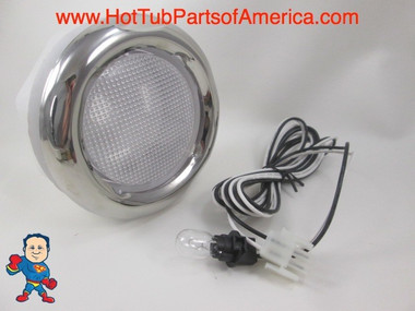 spa tub chrome light lens 5 quot face standard 12v bulb tub light lens