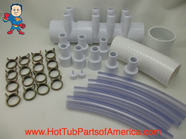 RENU Manifold Hot Tub Spa Old To New Style 2"spg x (8)3/4" Coupler Kit Video How To