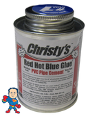 PVC Red Hot Blue Glue Christy's 8oz for Hot Tub Spa PCV Plumbing Repair Video