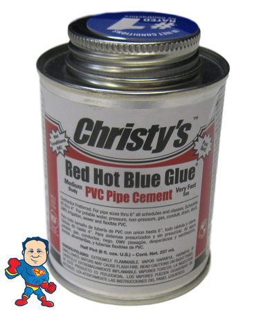 PVC Red Hot Blue Glue Christy's 8oz for Hot Tub Spa PCV Plumbing Repair Video