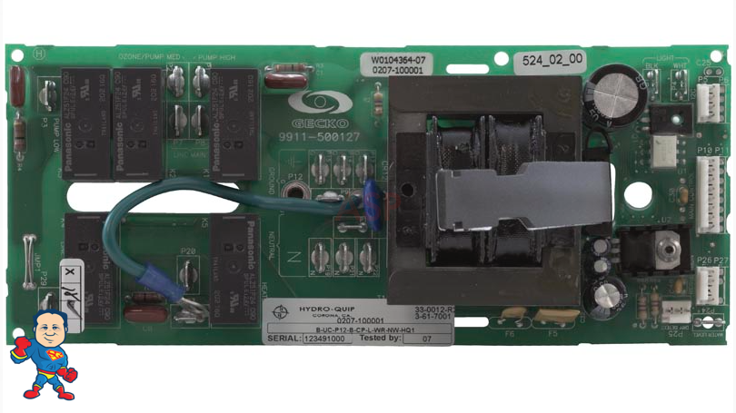 PC Board, Hydro-Quip, U-Series, 115v, 6500, 7500, 8500 and 9500 Control  Series NLA