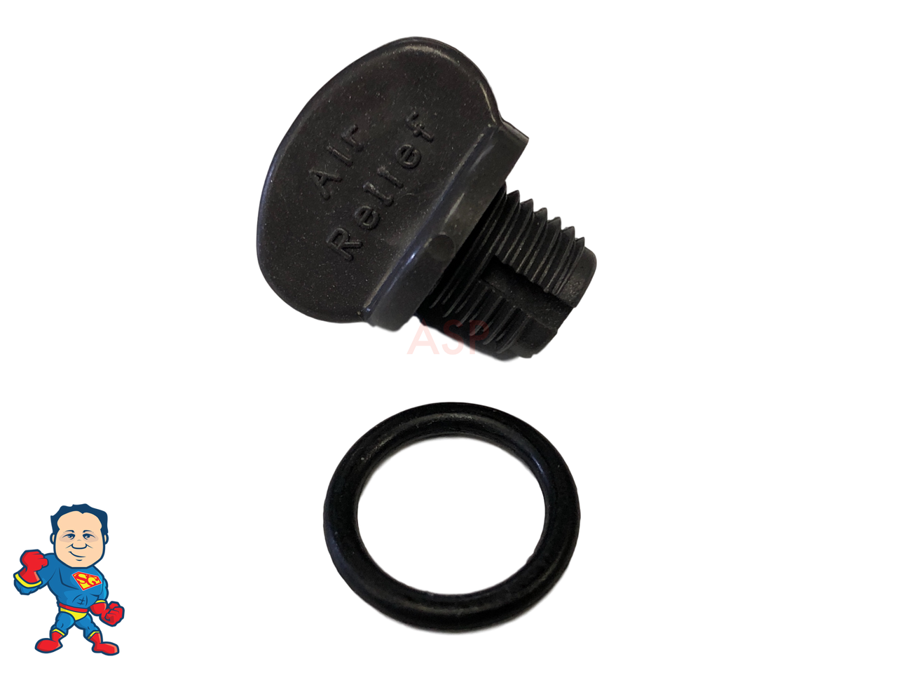 Bleeder Plug Wing Nut Style with ORing, Cmp, For Pressure Filter Cap