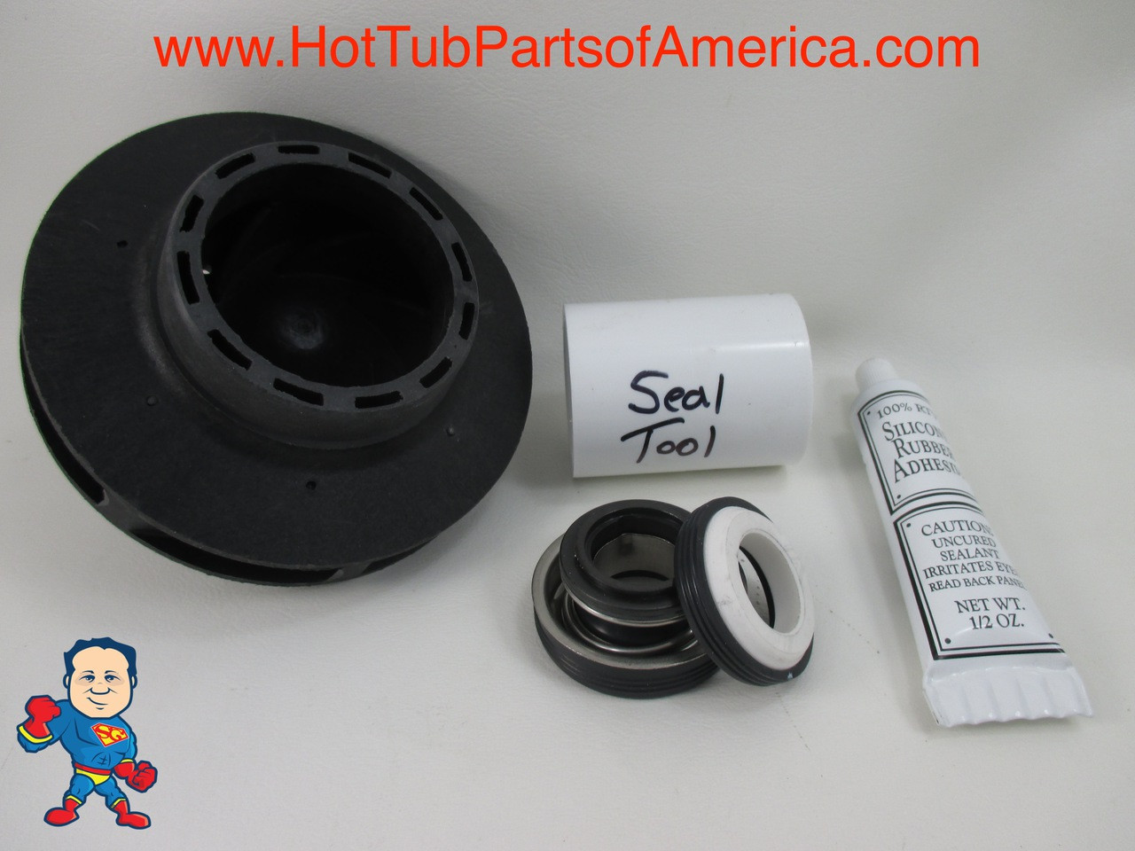 Watkins Spa Hot Tub Pump 2.5HP Impeller & Seal Kit 3957803 098260103