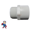Adapter Fitting, 1 1/2" Slip x 1 1/2" Male Pipe Thread Pool Pump Fitting