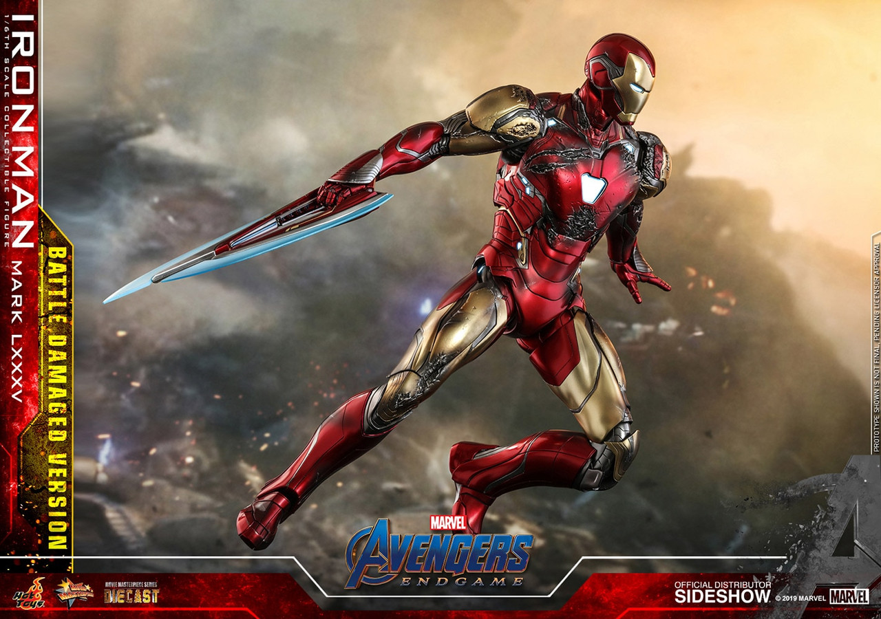 Figurine MMS Iron Man Mark LXXXV Battle Damaged Hot Toys
