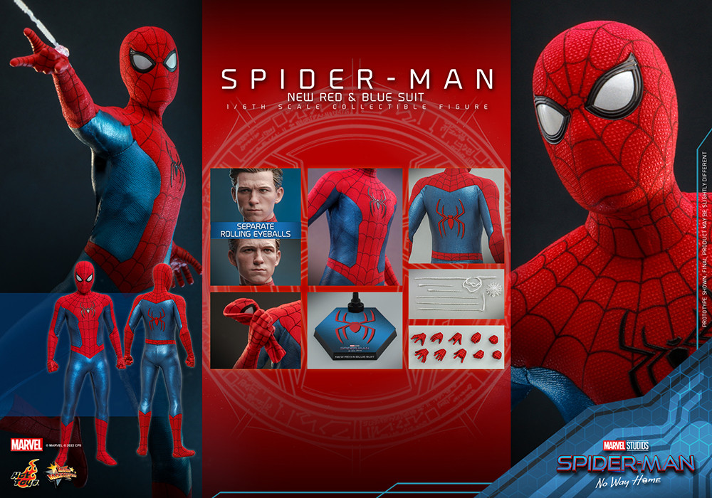 SpiderMan {New Red and Blue Suit} 1/6 Scale Figure (SpiderMan No Way