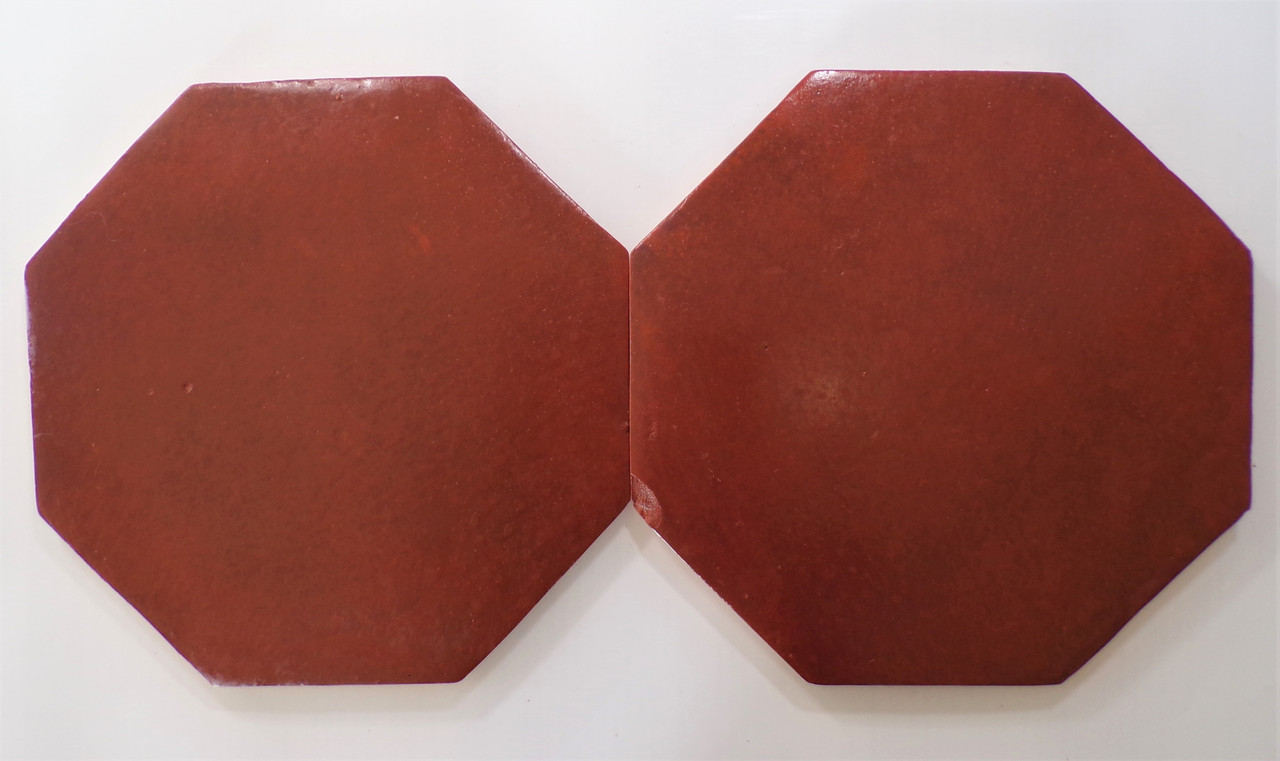 Clearance: 50 Pieces of 12x12 Octagon Saltillo - Cherry Stained - Reeso