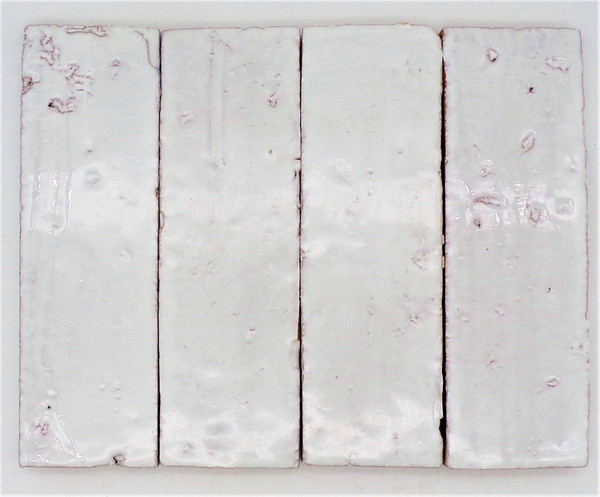 "Blanco" 2.5 x 8.25 Glazed Saltillo