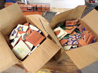 Clearance:  Mixed Box of Various Chipped & Broken Colorful Mexican Clay Tile for Projects