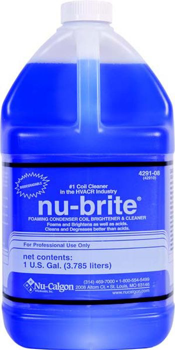 Nu-Calgon 4120-08 Alka-Brite Plus 1 Gallon Coil Cleaner – HVAC Condenser Foaming Cleaner