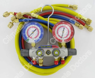 gauges jacket yellow hoses titan manifold hover zoom
