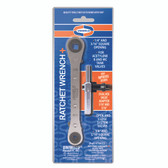 Uniweld 70022 Reversible Refrigeration Ratchet Wrench + Hex Adapter