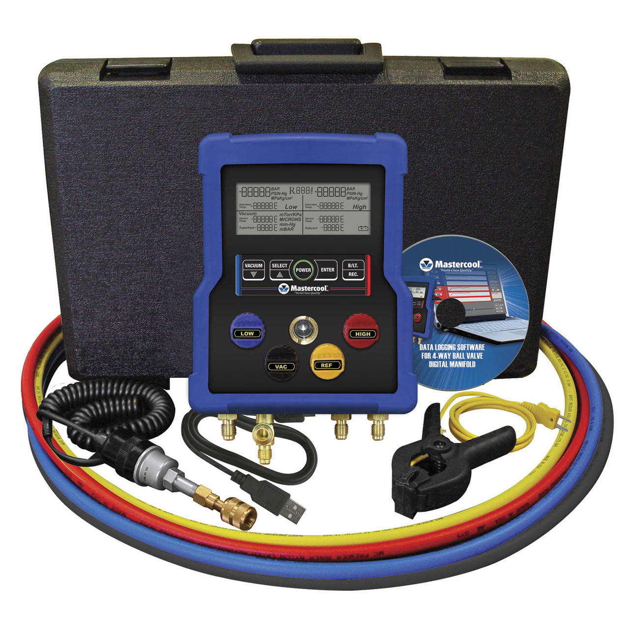 Mastercool 99961 HVAC 4 Way Digital Manifold Gauge Set Climatedoctors