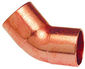 W03067 3 1/8" OD ACR Copper Fitting 45Â° Elbow CxC