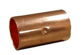 W01003 1/4 OD Copper Fitting Coupling Rolled Stop CxC