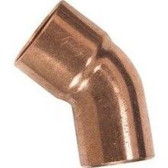 W03330 3/4 OD Copper Fitting 45Ãƒâ€šÃ‚Â° Street Elbow Ftg x C