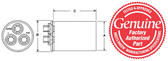 Rheem 43-25133-03 Dual Round Capacitor 35 + 3 MFD x 370V