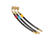 Fieldpiece HR3X 1/4" x 8" Open Valves Refrigerant Hose Extension Set - 3 Pack (Black w/ Tags)