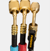 Fieldpiece HR3CM (2) Low Loss 5/16" and (1) Ball Valve 1/4" Mini-Split Hose Set Combo -3 Pack, 5' Length (Black w/ Tags)