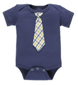 Ganz Baby Diaper Shirt Plaid Tie 100% Cotton (0-6 Months) ER49882