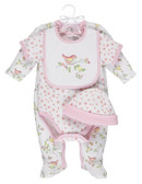 Ganz Baby 4 Piece Bird Layette Cotton (3-6 Months) BG3863
