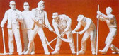 Preiser Track Workers Unpainted 6 Pieces G Scale 45182