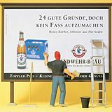 Preiser Worker On Ladder Putting Up Poster Boarding Accessories G Scale 45126