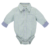 Ganz Baby Diaper Shirt Green/Blue Plaid (0-6 Months)  ER49881