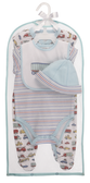 Ganz Baby Truck Layette 4 Piece Set Cotton 3-6 Months BG4002