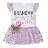 Ganz Baby Diaper Shirt With TuTu Grandma Loves Me ER40005