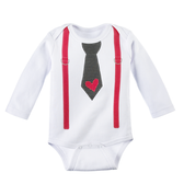 Ganz Baby Diaper Shirt Tie Suspender with Heart 0-6 Months ER40294