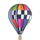 Premier Kites Hot Air Balloon 26” Hanging Spinner Checkered 25894