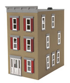 MTH RailKing 3- Story Town House Tan W/ Red Shutters O Scale 30-90601