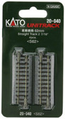 Kato N Scale 62mm Straight Track 2 7/16” (4) Pieces 20-040