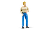 Bruder Woman with Light Skin Tone and Blue Trousers 60408