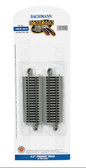 Bachmann 4.5” Straight Track HO Scale with Nickle Silver Rails and Gray Road Bed 44514