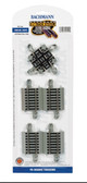 Bachmann 90 Degree Crossing HO Scale with Nickle Silver Rails and Gray Roadbed 44541