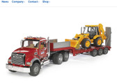 Bruder Granite Mack Flatbed Truck with JCB Loader 02813