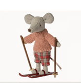 Maileg Winter Mouse with Ski Set Big Sister 17-3211-00